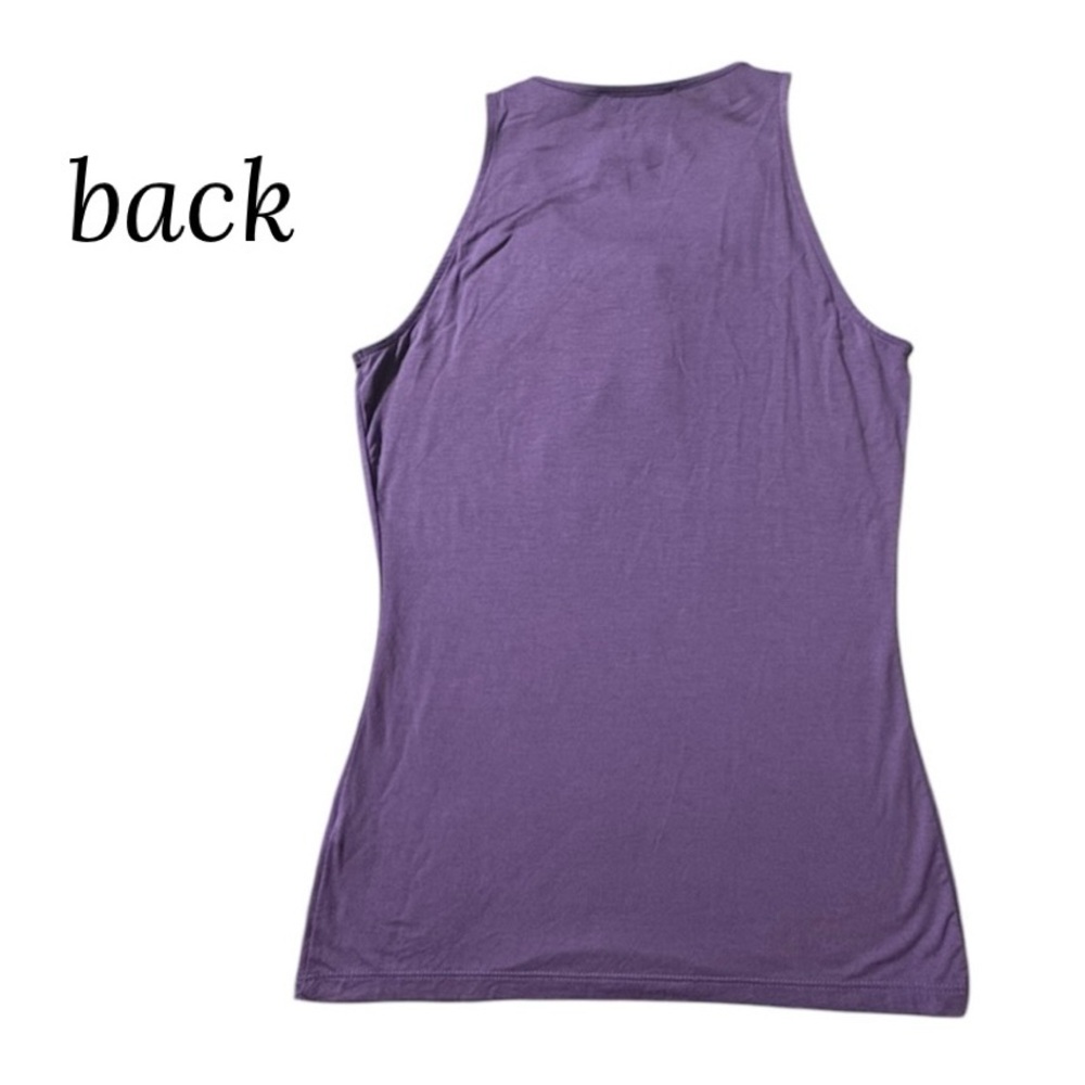 New THE LIMITED Purple Ruffle Sleeveless Tank Top Blouse Suit Shell Women’s XS - Picture 6 of 11